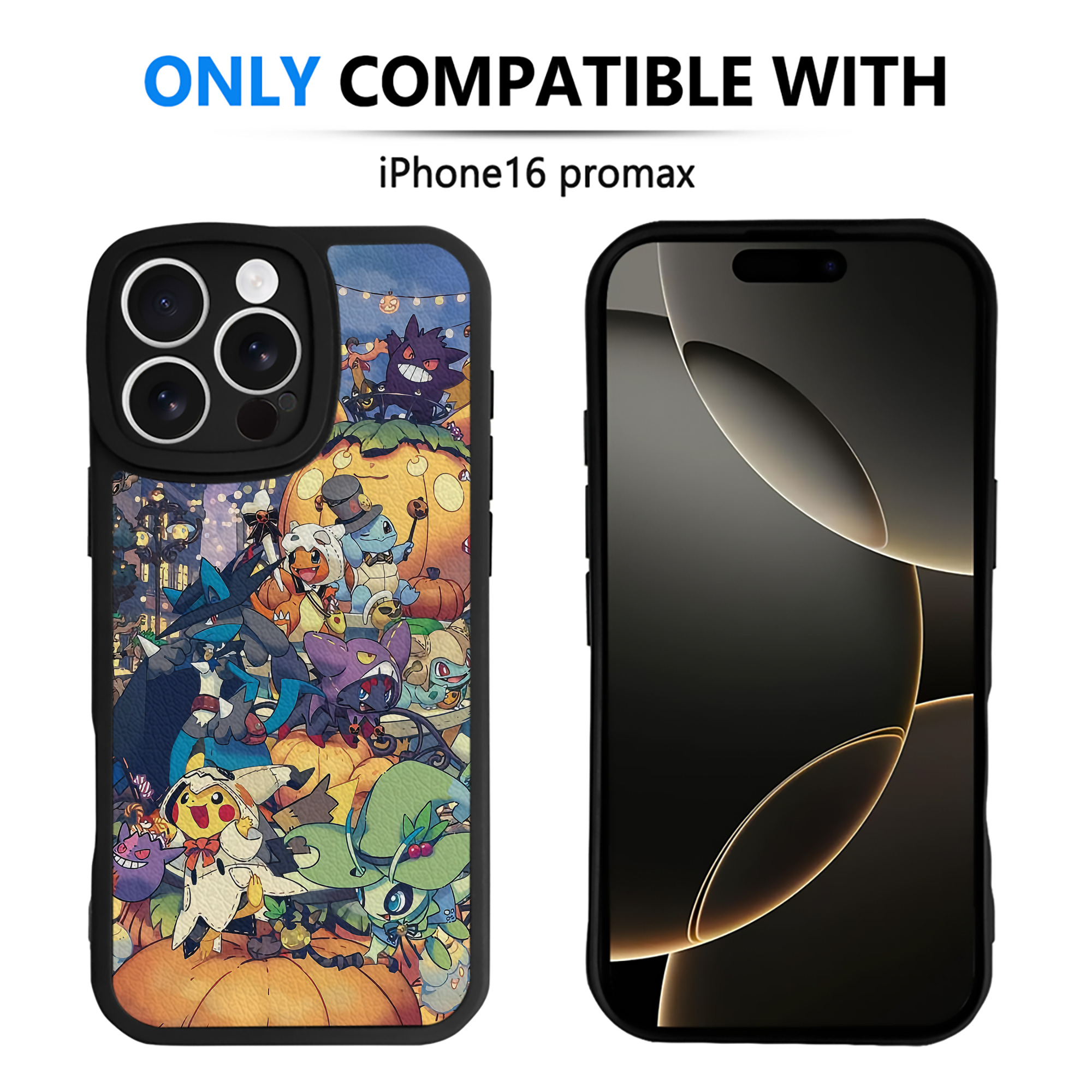 （画像用） ポケットモンスター Pokémon 【iPhone 16シリーズ対応】シリコンスマホケース（レザー調） 材質：シリコン